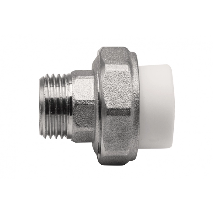 Муфта комбинированная разъемная, наружная резьба 20х1/2\" EVER PLAST /белый